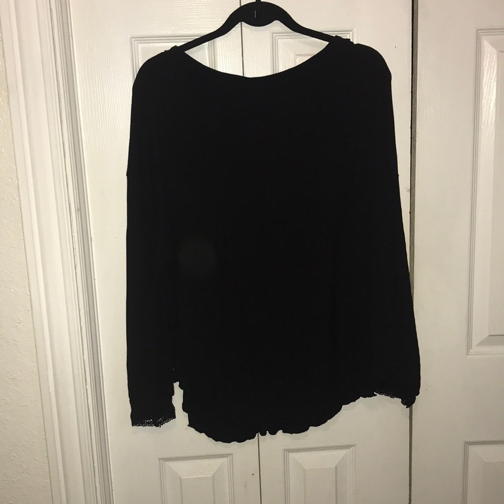 Free People Black Blouse